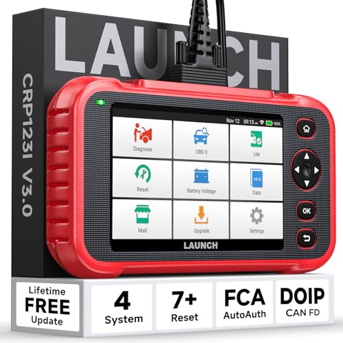 LAUNCH CRP123I V3.0 Elite OBD2 Scanner Diagnostic Tool with DOIP & CAN FD, 2026 New Code Reader for Cars and Trucks, Engine ABS SRS Transmission Car Scanner, Oil/EPB/DPF/SAS/Throttle Relearn