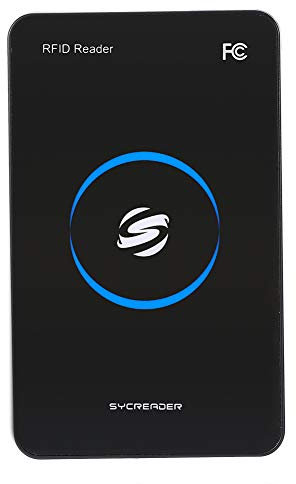 Sutinna Lector de Tarjeta Inteligente de 13.56MHZ, sin Contacto HF RFID Smart IC Lector de Tarjeta USB con Luces LED Compatible con Windows XP 7 Linux Android para un MF1 S50 S70