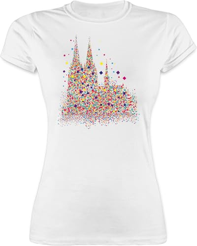 Shirtracer - Shirt Damen - Karneval & Fasching - Konfetti im Herzen I