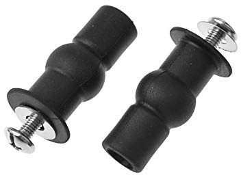 Viti per sedile WC con fissaggio superiore a vite, universale, espandibile, in gomma, viti di fissaggio, per WC e fori ciechi, 2 pezzi