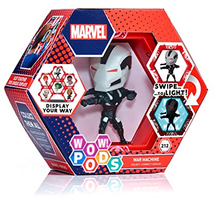 WOW! PODS Marvel Avengers Collection – Machine de Guerre | Figurine de Super-héros Lumineuse à tête branlante | Jouets et Cadeaux Officiels Marvel | Numéro 212 dans la série