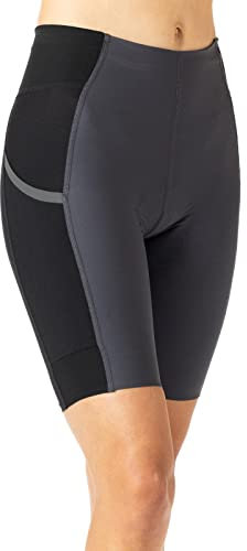 Terry Long Haul Shorts, Damen-Fahrradhose, 3 x Dichte, gepolstert, hohe Kompression/Bundhöhe, 21,6 cm Schrittlänge