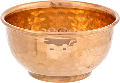 AUNERCART Pure Copper Hammered Offering Bowl For Altar Use Meditation Yoga Burning Incense Rituals Incense Smudging Decoration Pack Of 1 pc