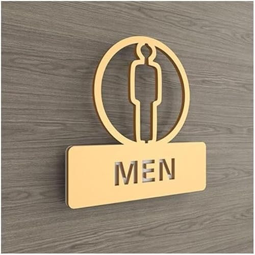 Toilettenschild, Toilettenschilder, Acryl-Türaufkleber, Beschilderung, Toiletten, Hausnummer, WC, for Badezimmer, Männer und Frauen, Hinweisschild, individuelle Schilder (Farbe: 5, Größe: 18 x 18 cm)