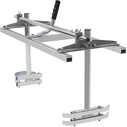 Begoniape Mobile Sägewerk für 35-91cm Kettensäge, Aluminium Kettensägenhalterung Tragbare Kettensägenmühle Motorsäge Halterung Motorsägen Zubehör Höhenverstellbar