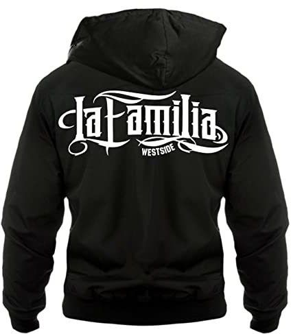Life Is Pain Herren Harringtonjacke mit Kapuze Worldwide auf RÜCKEN Crime Totenkopf patch