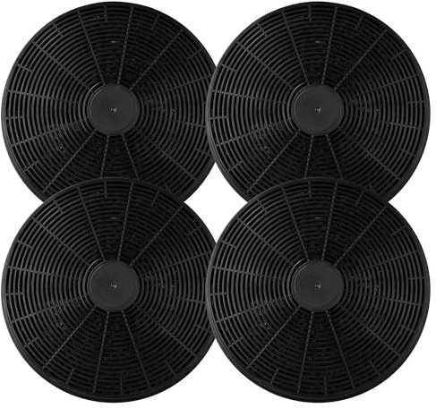 vhbw 4x Filtres à charbon actif remplacement pour Klarstein 10027530, CGCH2, 10030983, K10001 pour hotte aspirante - 17,5 cm