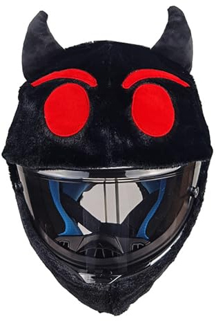 Motorradhelm Abdeckung, Männer Frauen Lustige Plüsch Motorrad Helm Abdeckungen Cartoon Niedliche Integralhelm Schutzhülle Staubschutzhülle für Motorradhelm ( Color : O )