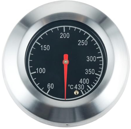 DRELD Edelstahl Grillthermometer Barbecue Thermometer, Röstthermometer, 60-430℃ für Holzkohlegrill, Gasgrill, Ofen, Smoker, Räucherofen, Backofen und Grillwagen