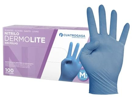 GERCARE Guantes de Nitrilo Desechables. Caja de 100 Unidades Guantes Desechables de 3,5 g de Nitrilo. Guantes de Exploración. Sin Polvo. Sin Látex. Guantes Sanitarios. (1 caja (100 unidades), XS)