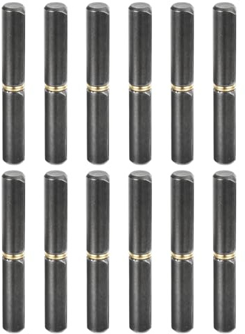 QUARKZMAN 12uds Soldadas Barril Bisagras, 4 x 9/16 (LxD) Carbono Acero Soldable Desmontable Barril Bisagras para Metal Puerta Abatible Puerta Remolque Rampas, 0.31 Pasador OD