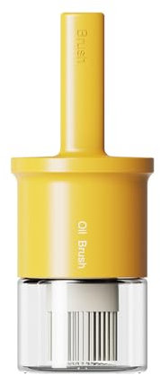 Dispensador de aceite de cocina multifuncional con cepillo de silicona, botella de cristal, recipiente de aceite de cristal, adecuado para salsas de aceite y barbacoas