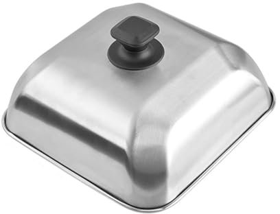 Yominerr Tapa redonda para hamburguesas, cúpula para barbacoa de acero inoxidable, cúpula de fusión de queso, accesorios para barbacoa para carne, barbacoa, pícnic