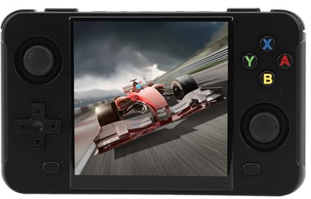 Console di Gioco Portatile Console per Giochi retrò con Schermo IPS da 4 Pollici 16 Schede TF da 64G Giochi Classici Supporto Batteria da 400 MAh per MD per MAME per CPS (BLACK)