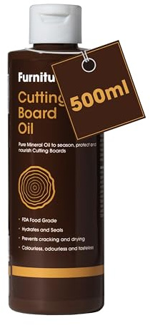 Huile pour Planche à Découper - Huile Minérale de Qualité Alimentaire Premium Protège et Restaure les Planches à Découper en Bois, les Blocs de Boucher et les Plans de Travail – 500 ml