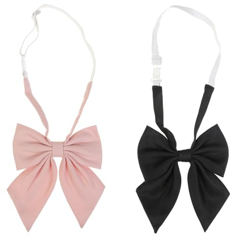 NiceYnn Pré-noué Nœud Papillon Réglable pour Femme | Cravate Uniforme Costume Ecolier Cosplay