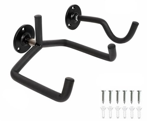 Expositor para guitarra, porta guitarra de pared con gancho horizontal, soporte de metal para instrumentos