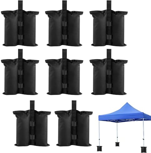 8 Piezas Pesos para Carpa, Bolsa de Lastre para Gazebo Bolsa, Sacos de Arena para Tienda de Campaña Se Utiliza para Aumentar el Peso de Cenadores y Tiendas de Campaña