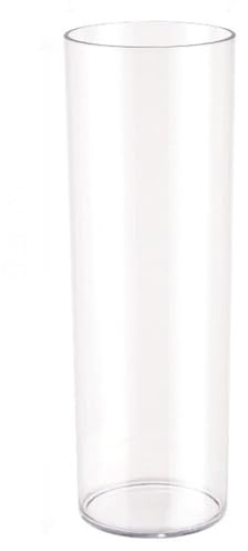 Acryl-Vase, Zylinder, rund, dekorativ, transparent, bruchfest, Acryl-Blumenzylinder für Tafelaufsätze, Blumendekoration, Zuhause, Hochzeit, Tischdekoration (15 x 40 cm)