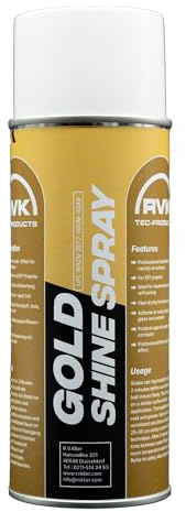 RVK Gold Spray – Barniz de efecto dorado para metal y muchas superficies – DIY – Spray de pintura dorada de 400 ml – Spray de pintura para plástico, madera y metal