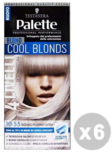 PALETTE Set 6 PALETTE 10-55 biondo platino ultra - coloranti capelli