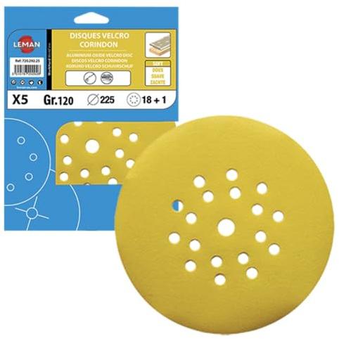 DISQUE AUTO-AGRIP. 6+1 TROUS D225 GR120 CORINDON - 4423712 - LEMAN