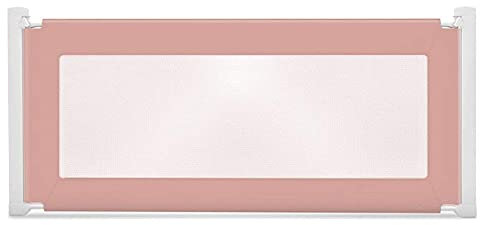 NMDCDH Klappbare Laufgitter und tragbare Babybettschiene Bettschutz, extra breit 150-220 cm, 80 cm Höhe, pink (Größe: 2,2 m)