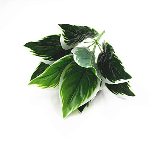ZAW Palmier artificiel de 25 cm - 9 têtes - Pour la maison, le jardin, le salon, la chambre à coucher, le balcon - Décoration tropicale en plastique - Fausse plante (couleur : Bai Bian Ye)