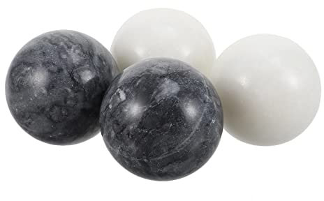 2 Sätze Massage-fitnessball Meditationsbälle Stressbälle Ball Für Die Hände Massagebälle Gymnastikbälle Rollbälle Massieren Rollkugel Massieren Marmor Massagegerät Hand