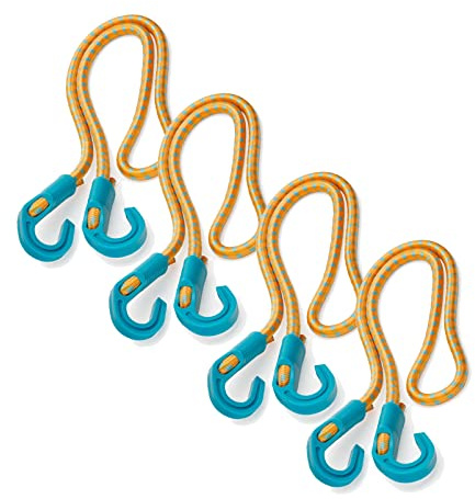 Universal Gepäckspanner Set 4er, verstellbare Befestigungshaken, wiederholt Flexible Längenverstellung. Spanngurte Gepäckspinne Spanngummi Gepäckträger
