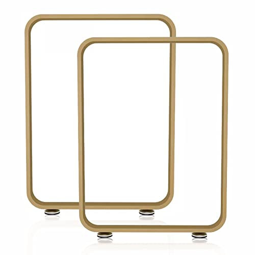 Pied De Meuble En Profil És D’Acier, W 45cm/55cm/65cm/75cm Pieds De Table À Manger, Pieds De Table Carrés Rustiques Industriels, DIY Pieds De Table En Métal Avec Vis, Table Châssis Design ( Color : Go