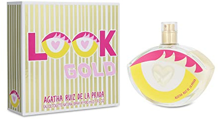 Agatha Ruiz de la Prada - LOOK GOLD! EDT da donna - Lunga durata - Fragranza affascinante, giocosa e moderna - Note fruttate, agrumate e floreali - Ideale da indossare di giorno - 80 ml