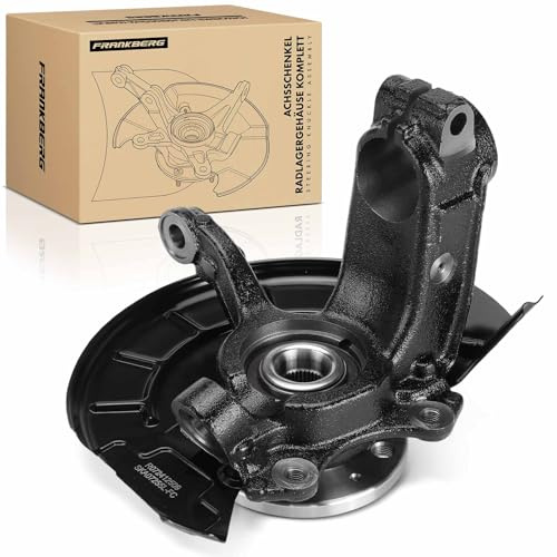 Frankberg Boîtier de roulement de roue de fusée de direction avant gauche | 6Q0407621AJ; Compatible avec: A1 Sportback 8XA 8XF, R.o.o.m.s.t.e.r 5J7, Fabia I Praktik 6Y5, Fabia I 6Y2