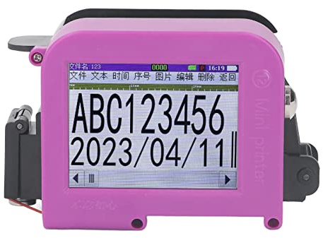 Imprimante portative à jet d'encre, imprimante portative avec écran tactile LED, hauteur d'impression jusqu'à 0,5 pouce Machine de codage à jet d'encre pour code-barres, code QR (Prise UE 100‑240V)