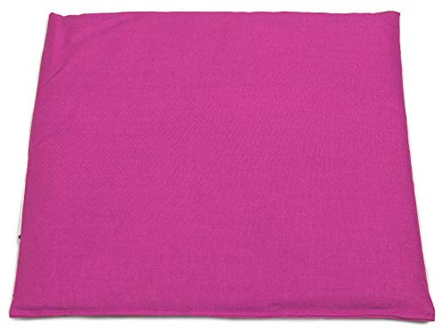 Coussin thermique aux graines d´épeautre biologique 19x19cm fuchsia - Petit coussin aux graines utilisable chaud ou froid