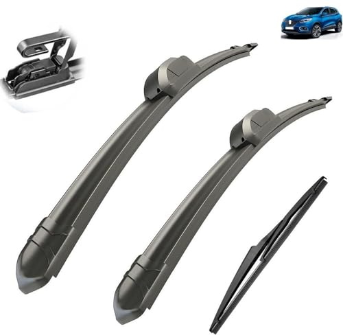 Essuie-glace de voiture compatible avec Renault Kadjar 2015-2019 Balais d'essuie-glace avant arrière en caoutchouc souple for pare-brise automatique 26+17+9 2016 2017 2018 (Color : 3 wipers)