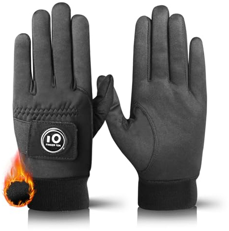 LOVMEAD Winter Golfhandschuhe Herren Linke/Rechte Hand Dick, Weich, Atmungsaktiv Warm Paar, WinterSof Kaltes Wetter Golf Handschuh Beide Hände Weicher Komfort