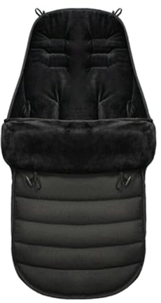 Upriver Outdoor Baby Sleeping Bag Soft Warm Toddler Windproof Bunting Bag for Cold Weather (black)