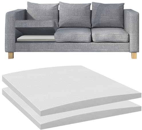 Duscdesp Tableros de soporte de sofá de 50 x 50 cm, cojín de apoyo para sofá cama, protector de sofá, reparación de hundimiento para sofá de esquina, sofá cama (blanco y 2 piezas)