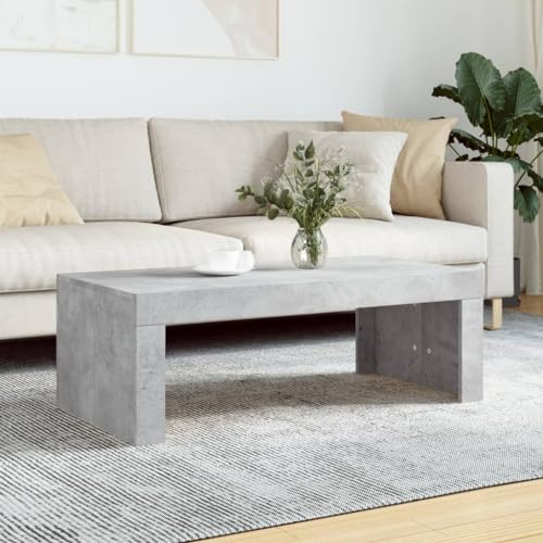 Lalfkkii Couchtisch Wohnzimmer Modern Kaffee Tisch 102 x 50 x 36 cm Couch Dinner Tisch Niedriger Couchtisch Wohnzimmer Modernes Design Minimalistisch Grau Beton