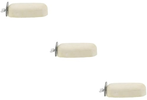 Happyyami 3pcs Calcium Teething Toy for Parrot Bird Grinding Stone Stand for Hamster Chinchilla Toys