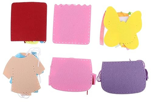 WOONEKY 12 Stk Diy-vliestasche Handgefertigtes Taschenset Aus Filz Spielzeug Zum Selber Nähen Kits Zur Herstellung Von Handtaschen Bastelsets Zum Nähen Von Handtaschen Diy-kits