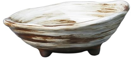 BESPORTBLE Contenitore in Ceramica Irregolare per Piante Aromatiche e Fiori, Decorazione Multifunzionale Vintage per Ambienti e Scrivanie, Design Giapponese Minimalista