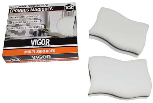 Vigor – Esponjas mágicas x2 Esponja mágica para Eliminar Las Manchas y Suciedad persistentes
