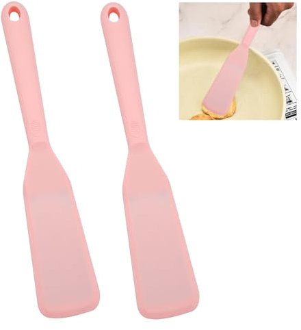2 Pièces Nylon Spatule Crepe et Pelles à Casseroles Antiadhésives - Résistant à Chaleur pour Ustensiles de Cuisine, Assiette Gourmet, Poêle et Raclette à Fromage