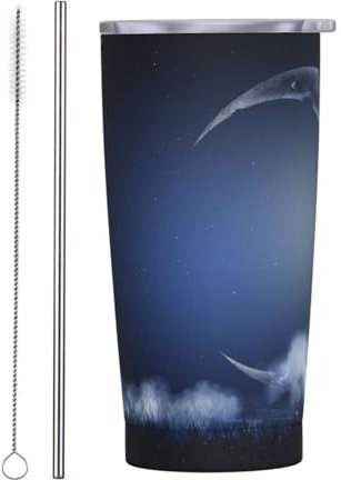 Taza Termica Acero Inoxidable 20Oz, Luna Acero Inox Vaso Termico Niños Taza Térmica De Café Personalizada Taza De Viaje, Para Café, Oficina