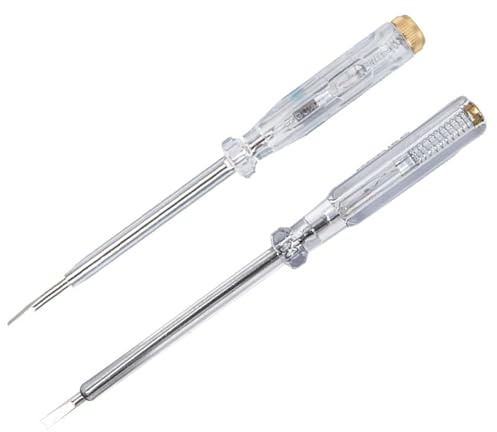 Testeur de tension - Lot de 2 tournevis électriques - Testeur secteur - Plage de test 100 V-250 V