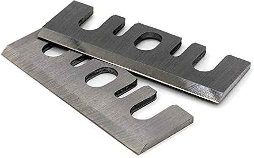 DEWIN Lames de Rabot，Lames de Couteaux à Raboter à main HSS 3-1/4' Réaffûtables Lame Rabot électrique pour Hitachi P20ST P20SF P20SB P20A FP20SA 2 pièces 82x29x3mm (argent)
