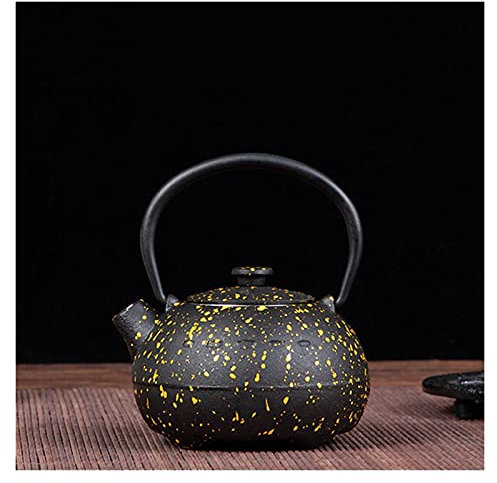 CWCQGH Théières Bouilloire à thé en Fonte Théière à Eau bouillante Domestique Théière bouillante avec Filtre Service à thé rétro Carafes à thé,A