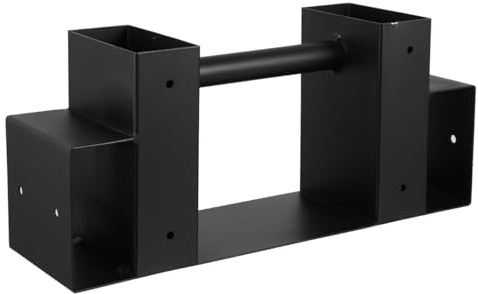 Support Extérieur pour Bois de Chauffage, Étagère Métallique Noire Compacte | Rangement Stable pour Foyer Domestique, Protège les Bûches, Pratique et Peu Encombrant, Métal Noir
